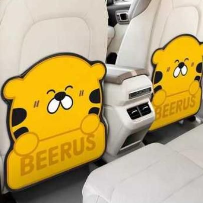 Protector de asiento de automóvil apto para niños: tapete antipatadas impermeable con diseño de dibujos animados