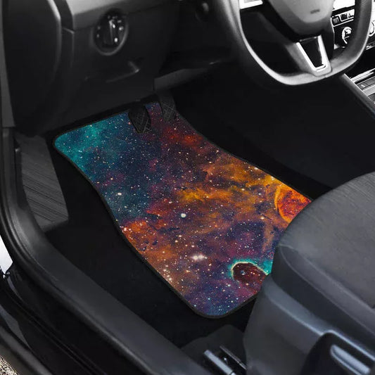 Galaxy Space Auto-Fußmatten-Set, Blaugrün und Orange