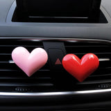 Bezaubernder Lufterfrischer-Clip fürs Auto in Herzform, Rot