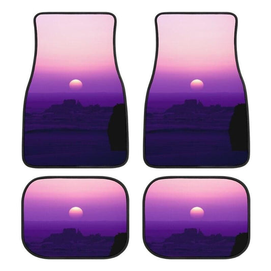 Von Anime Moon inspiriertes Auto-Fußmatten-Set – komplettes Set für vorne und hinten (universelle Passform)