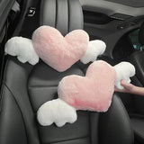 Almohada de soporte lumbar en forma de corazón para automóvil
