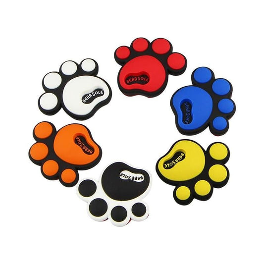 Protectores de silicona para borde de puerta de coche con diseño de huella de dibujos animados