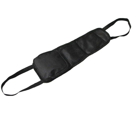 Organizador de asiento de coche extensible con múltiples bolsillos y soporte para bebidas