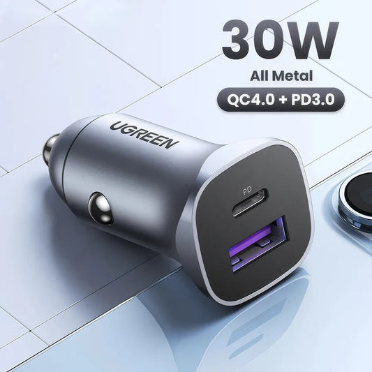 Autoladegerät Typ C, schnelles USB-Ladegerät