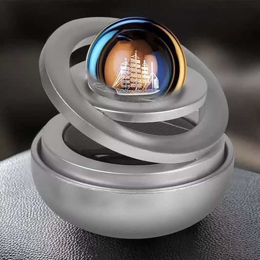Solarbetriebener, rotierender Auto-Lufterfrischer mit Aromatherapie-Diffusor