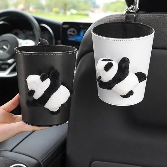 Kompakter Panda-Auto-Mülleimer und Organizer: Auslaufsicher, vielseitig und stilvoll