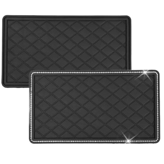 Alfombrilla antideslizante para salpicadero de coche con diamantes brillantes para un agarre seguro del artículo