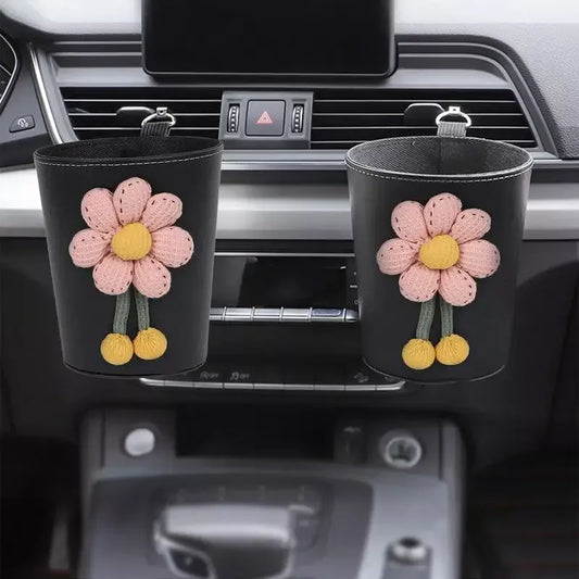 Luxuriöser Auto-Mülleimer aus Leder – Tragbarer Mülleimer für den Autoinnenraum