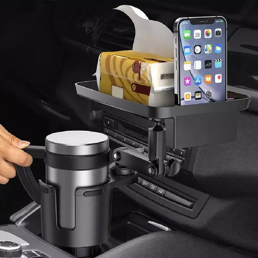 2-in-1 Universal-Autoablage und Getränkehalter-Erweiterung