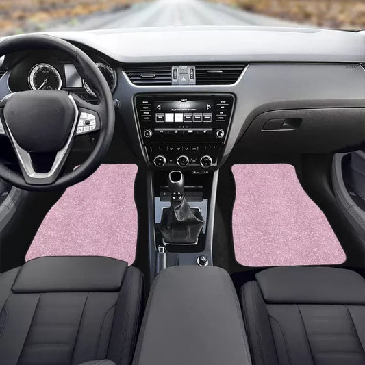 Universelle Auto-Fußmatten mit rosa Glitzer-Print