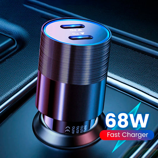 68 W Dual USB Typ C Autoladegerät