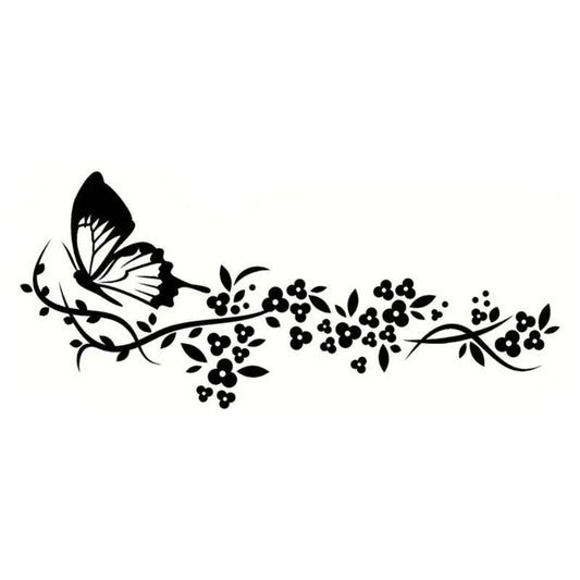 Reflektierender Schmetterling & Blumen Autoaufkleber