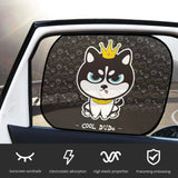 Adorable Animal Cartoon Car Window Sunshades - 2PCS, Universal Fit, Anti-UV, Privacy Protection