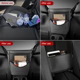 Luxurious Leather Car Seat Organizer with Protective Barrier