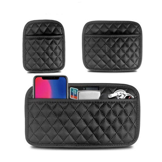 Organizador universal de bolsillo de almacenamiento de cuero PU para accesorios esenciales