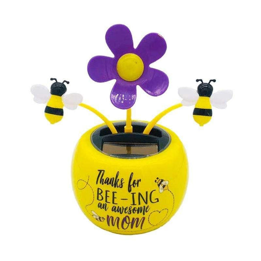 Bobblehead de mariposa y flor danzante con energía solar Sunny Bloom