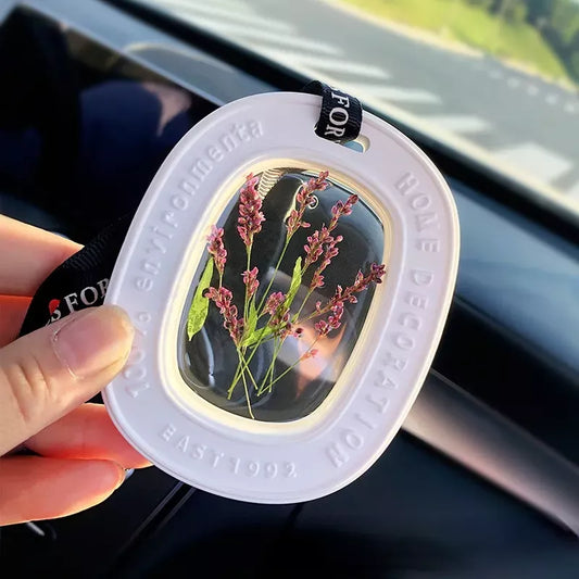 Colgante de coche de flor eterna y decoración de aromaterapia