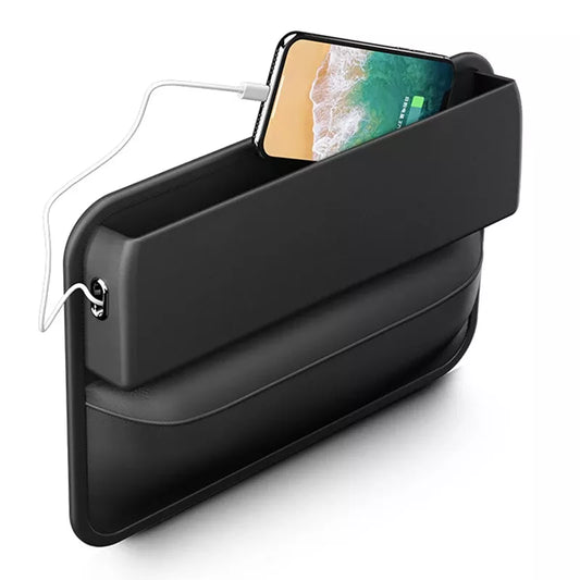 Almacenamiento universal de espacio para asiento de coche de cuero PU con portavasos