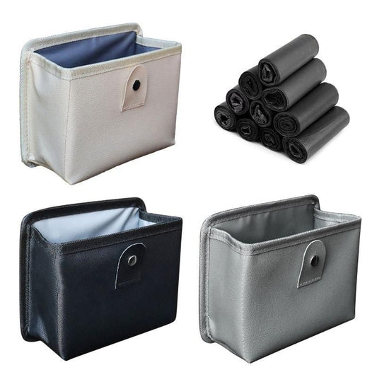Luxuriöser Auto-Müllsack aus Leder mit Organizer