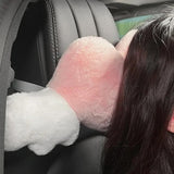 Almohada de soporte lumbar en forma de corazón para automóvil