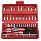 Professional 46-Piece Socket Wrench Set – Versatile Tool Kit for Car and Home Repair