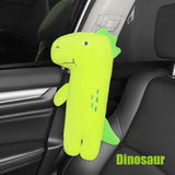 Fundas de cinturón de seguridad de coche de animales de dibujos animados de felpa para niños: Protector universal de acolchado de hombro