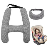 Almohada cómoda para el cuello del asiento de coche para niños y adultos: cojín de viaje en forma de H para viajes seguros y acogedores