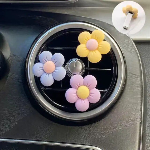 Bunter Blumen-Parfüm-Clip, Auto-Lüftungsschlitz-Dekoration