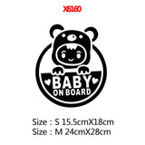 Reflective 'Baby on Board' Vinyl Car Decal