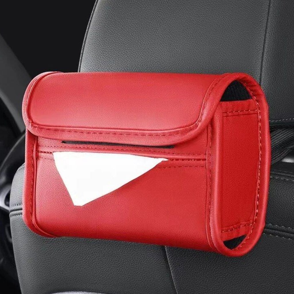 Luxuriöser Taschentuchhalter aus Leder fürs Auto