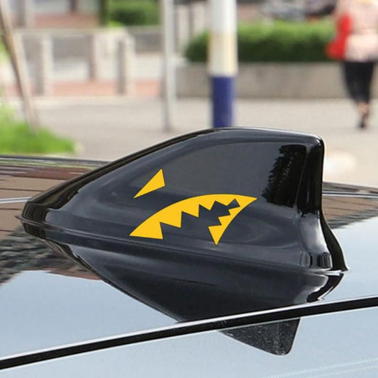 Calcomanía reflectante para coche con boca y aleta de tiburón - pegatina de vinilo impermeable