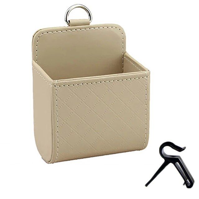 Organizador de ventilación de cuero para accesorios esenciales