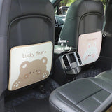 Waterproof Cartoon Bear & Rabbit Car Seat Back Protector for Kids