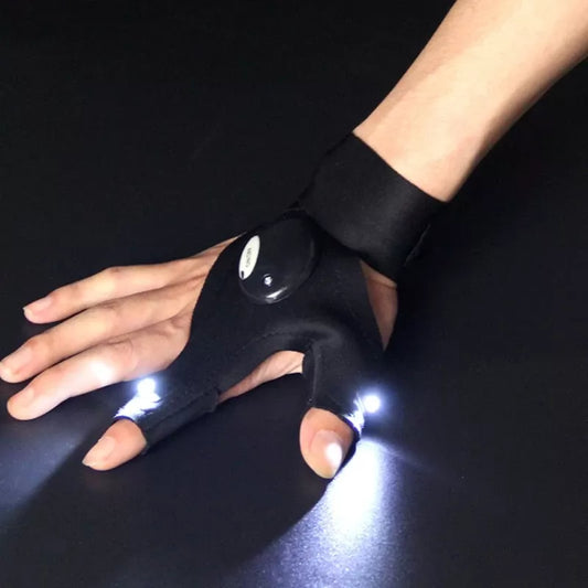Fingerlose Outdoor-Handschuhe mit LED-Licht