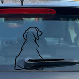 Calcomanía para limpiaparabrisas de coche con cola de perro meneando