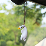 Divertido adorno para coche con forma de pato que se balancea