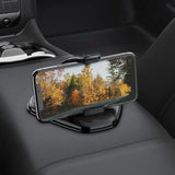 Universal Dashboard & Armrest Car Phone Mount - Sleek Black ABS Holder
