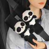 Cojín para cinturón de seguridad Panda: protector de felpa para correa de hombro para niños
