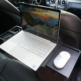 Escritorio expandible para volante de automóvil con soporte para computadora portátil y cajones dobles