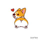 Cheerful Corgi Dog PVC Car Sticker - Creative & Rainproof Vehicle Decal