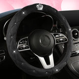 Motocovers Universal Anti-Slip Suede Car Steering Wheel Cover