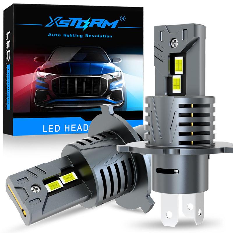 H4 LED-Scheinwerferlampen 9003 HB2 Canbus Fern- und Abblendlicht – 30.000 lm, 6500 K, Turbolampe