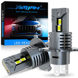 H4 LED Headlight Bulbs 9003 HB2 Canbus High Low Beam – 30,000LM 6500K Turbo Lamp