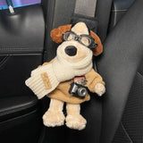 Schulterschutz für Sicherheitsgurte im Auto mit Cartoon-Hund aus Plüsch