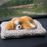 Cute Dog Sleeping Plush Car Ornament Air Freshener & Odor Remover