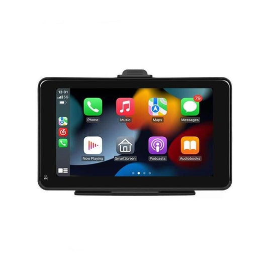 Reproductor multimedia para automóvil con pantalla táctil de 7 pulgadas: CarPlay inalámbrico y Android Auto, transmisor FM, control por voz