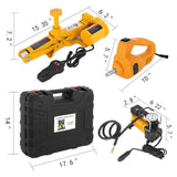 3 Ton DC 12V Electric Scissor Jack Kit with Impact Wrench & Air Pump
