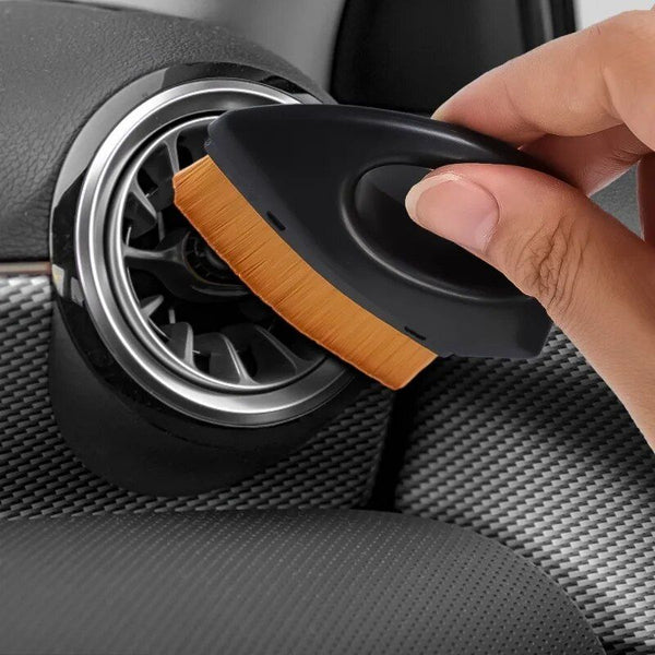 Kompakte Reinigungsbürste für Autoinnenräume und Schallplatten