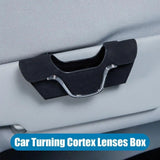 Kompakter Sonnenbrillen- und Kartenhalter aus Leder fürs Auto
