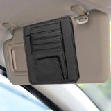 Car Visor Organizer with Anti-Scratch Sunglass Clip - Multi-Pocket Storage Pouch for Auto Interior, SUV, Truck
